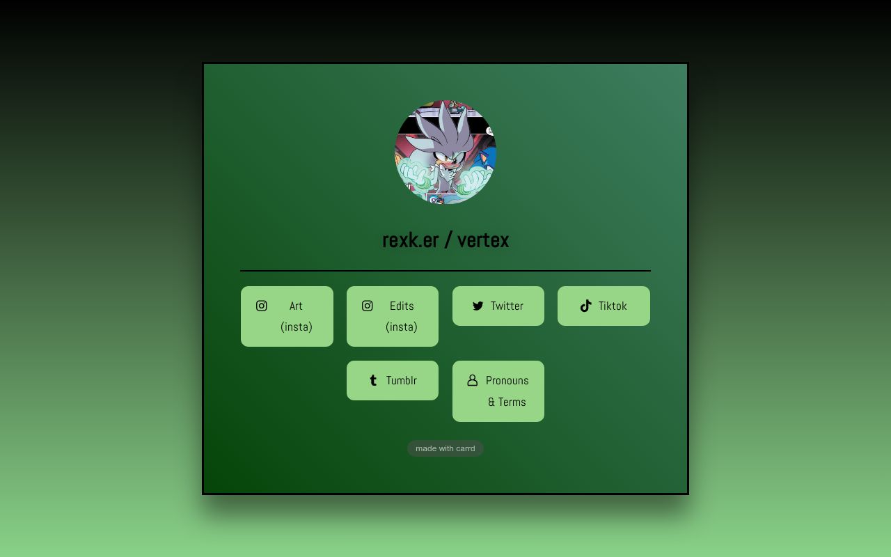 Carrd profile picture for @rexver